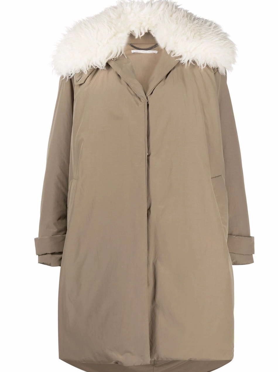 Cheap faux-fur Stella McCartney Women technical coat collar 0404